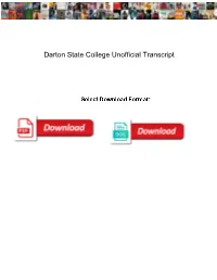 Darton State College Unofficial Transcript
