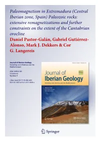 Paleomagnetism in Extremadura (Central Iberian Zone, Spain) Paleozoic Rocks: Extensive Remagnetizations and Further Constraints