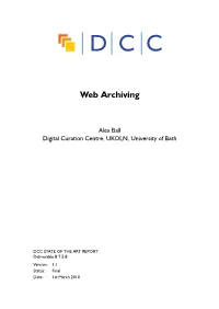 Web Archiving