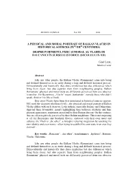 A Physical and Moral Portrait of Balkan Vlachs In