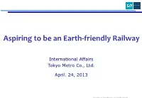 Aspiring to Be an Earth-Friendly Metro