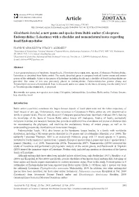 Coleoptera: Endomychidae: Leiestinae) with a Checklist and Nomenclatural Notes Regarding Fossil Endomychidae