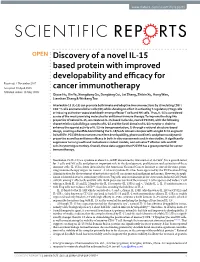 Discovery of a Novel IL-15 Based Protein with Improved