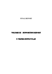 Final Report Volume Iii Supporting Report F. Water Supply Plan