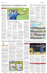 India Begins Overwhelming Favourite Rohit up for the Challenge: Kohli S