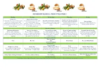 Menu Cycle Week 1