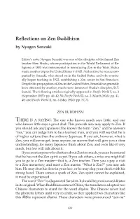 Reflections on Zen Buddhism