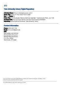 Yale University Library Digital Repository Contact Information