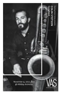 COLIN STETSON PROGRAM Saxophone