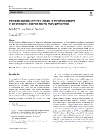 Individual Decisions Drive the Changes in Movement Patterns of Ground Beetles Between Forestry Management Types