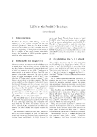 LLVM in the Freebsd Toolchain