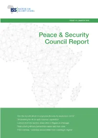 Peace and Security Council Report No