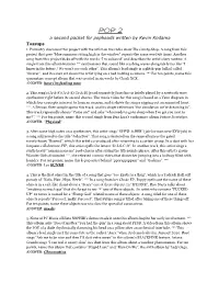 Pop 2 a Second Packet for Popheads Written by Kevin Kodama Tossups 1