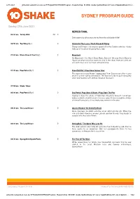 Sydney Program Guide