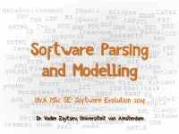 Uva Msc SE: Software Evolution 2014