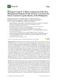 Biological Control: a Major Component of the Pest Management Program for the Invasive Coconut Scale Insect, Aspidiotus Rigidus Reyne, in the Philippines