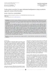Coeliac Plexus Neurolysis for Upper Abdominal Malignancies Using an Anterior Approach: Review of the Literature
