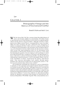 Demographic Change and the Sources of International Conflict
