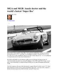 MGA and MGB: Aussie Doctor and the World's Fastest ‘Super Bee’