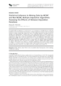 Statistical Inference in Missing Data by MCMC And