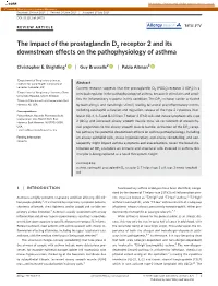The Impact of the Prostaglandin D2 Receptor 2 and Its Downstream Effects on the Pathophysiology of Asthma