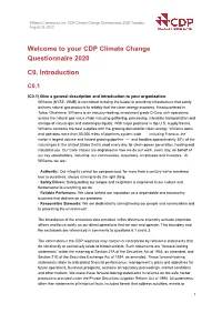 Your CDP Climate Change Questionnaire 2020 C0. Introduction