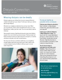 Dialysis Connection Volume 2, Issue 1 · Winter 2013
