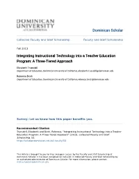 Integrating Instructional Technology Into a Teacher Education Program: a Three-Tiered Approach