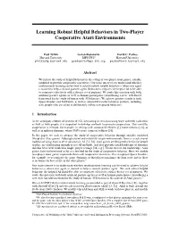Learning Robust Helpful Behaviors in Two-Player Cooperative Atari Environments