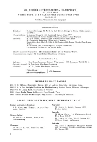 Lists of Addresses