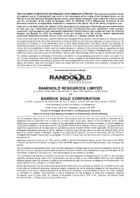 Randgold Scheme Document