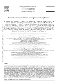 Scientific Rationale for Uranus and Neptune in Situ Explorations