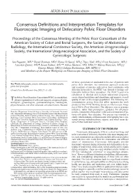 Consensus Definitions and Interpretation Templates For