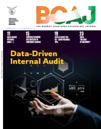 Data-Driven Internal Audit Print Version Now Available 58Th Year of Continuous Publication for Sale Across BCAS the Counter REFERENCER 2020-21