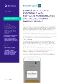 Enhancing Customer Experience with Software Authentication and Psd2-Compliant Dynamic Linking