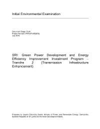 Green Power Development and Energy Efficiency Improvement Investment Program – Tranche 2 (Transmission Infrastructure Enhancement)