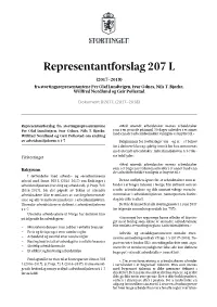 Representantforslag 207 L