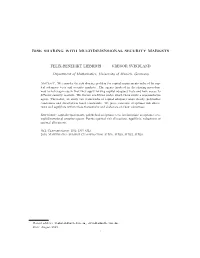 Risk Sharing with Multidimensional Security Markets