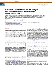 A Discovery Tool for the Analysis of Chromatin Structure and Dynamics During Differentiation