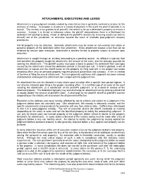 Attachment, Execution and Levy