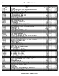 B"H 5 Teves 5775/2014 Price List ENGLISH Code Name List Price