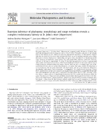 Bayesian Inference of Phylogeny, Morphology and Range Evolution Reveals a Complex Evolutionary History in St