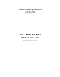 John L. Sublett (Part 1 of 2)