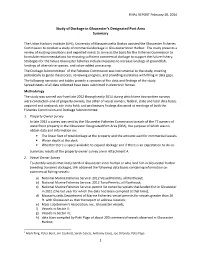 Study of Dockage in Gloucester's Designated Port Area Summary