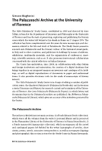 The Palazzeschi Archive at the University of Florence