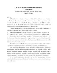 The Place of Slifting in the English Complement System. Jane Grimshaw Department of Linguistics and Center for Cognitive Science Rutgers University