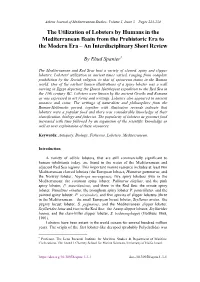 The Utilization of Lobsters by Humans in the Mediterranean Basin from the Prehistoric Era to the Modern Era – an Interdisciplinary Short Review