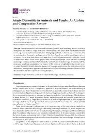 Atopic Dermatitis in Animals and People: an Update and Comparative Review