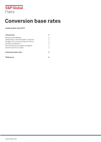 Conversion Base Rates