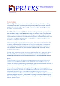 Introduction Prleks Is a Belgrade-Based Project Bureau That Specializes in the Design of HVAC, Both Building Services and Infrastructure